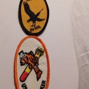 Vintage Military Patches USS Croaker and Blackhawk
